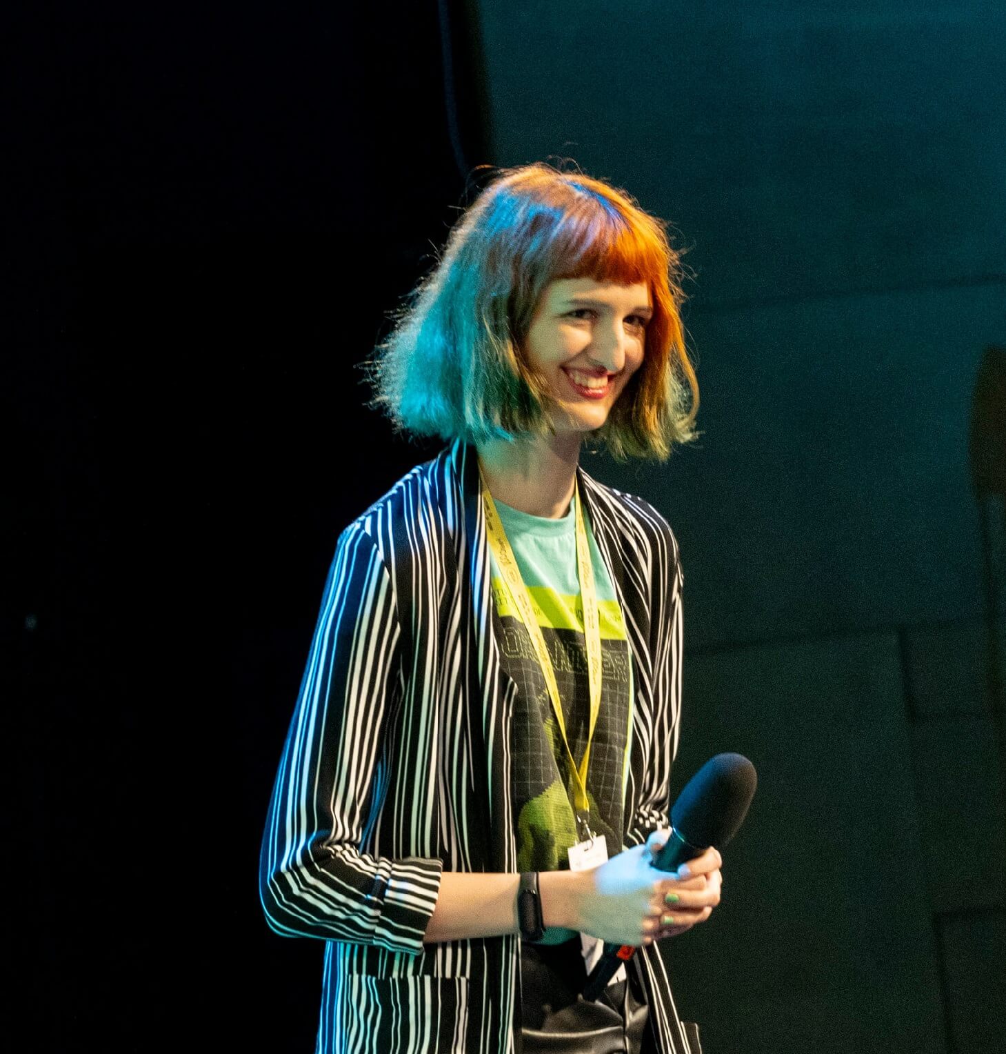 Iva Jovanovic on stage at Heapcon